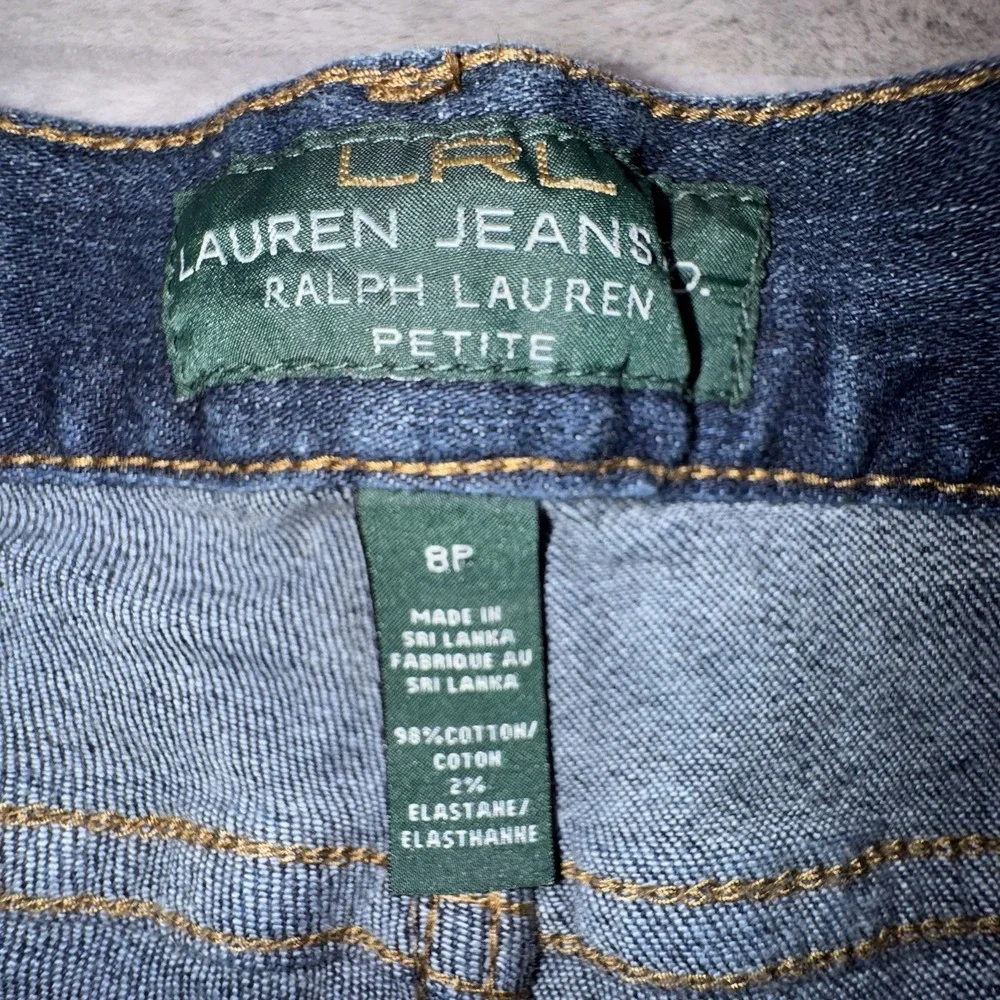Lauren Jean Co Ralph Lauren Jeans 8 Petite Multi Pockets‎ Denim Stretch Cargo